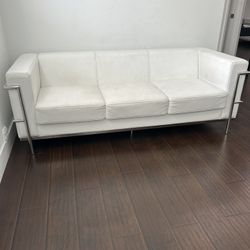 White Leather Couch Set
