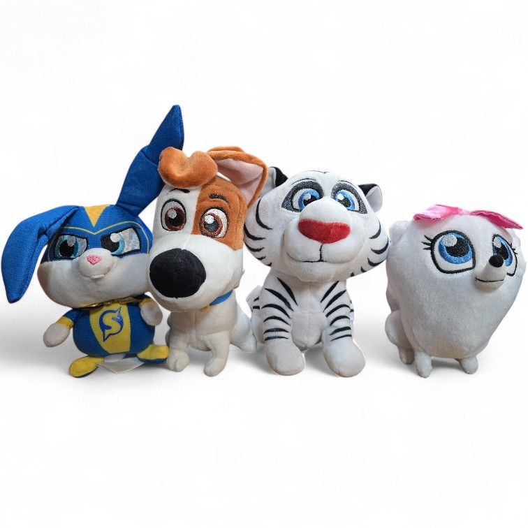 Secret Life Of Pets 2 , Set Of 4 Plush , New 