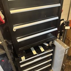 Barber Shop Chair And Husky Tool Box New