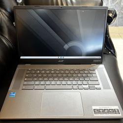 Acer - Chromebook Plus 515 – 15.6" Full HD Laptop - Intel Core i3-1215U with 8GB LPDDR5X – 128GB UFS - Steel Gray