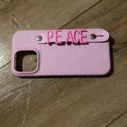 PEACE pink iphone case