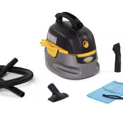 Stinger 2.5 Gal. 1.75 Peak HP Small Shop Vacuum Wet Dry Vac with Filter Bag, Hose, Utility and Car Nozzle Attachments HD2025