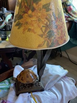 Decorative Table Lamp with Turtle Base
