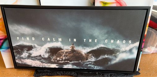 Framed Canvas Wall Art – Find Calm in the Chaos