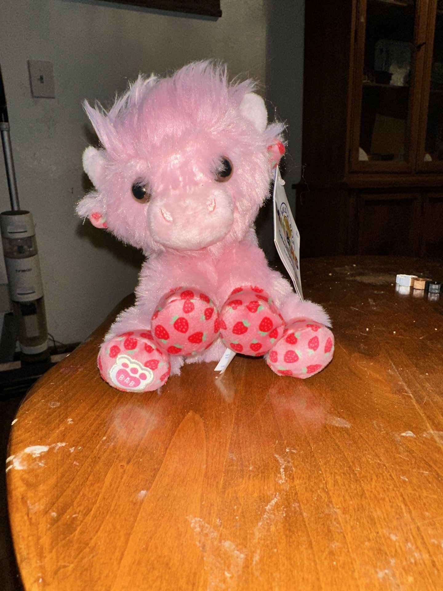 Build A Bear-Strawberry Highland Cow Stuffed Animal