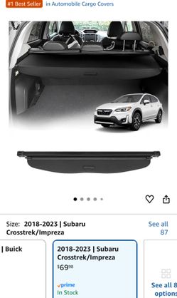 Retractable Cargo Cover for 2018 - 2023 Subaru Crosstrek and Impreza