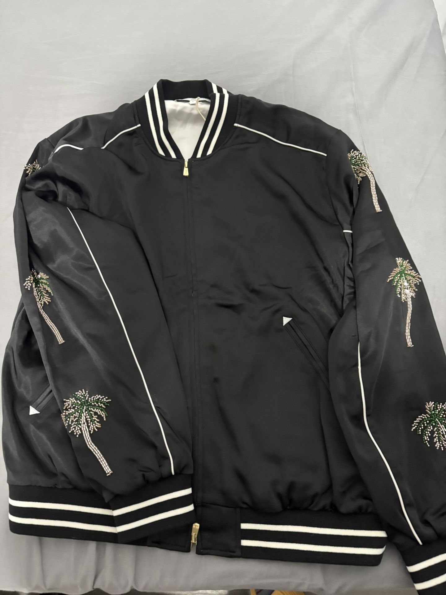 kith kin vance satin bomber jacket