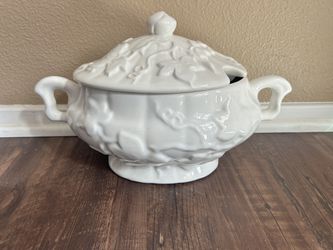 White Ceramic Soup Tureen