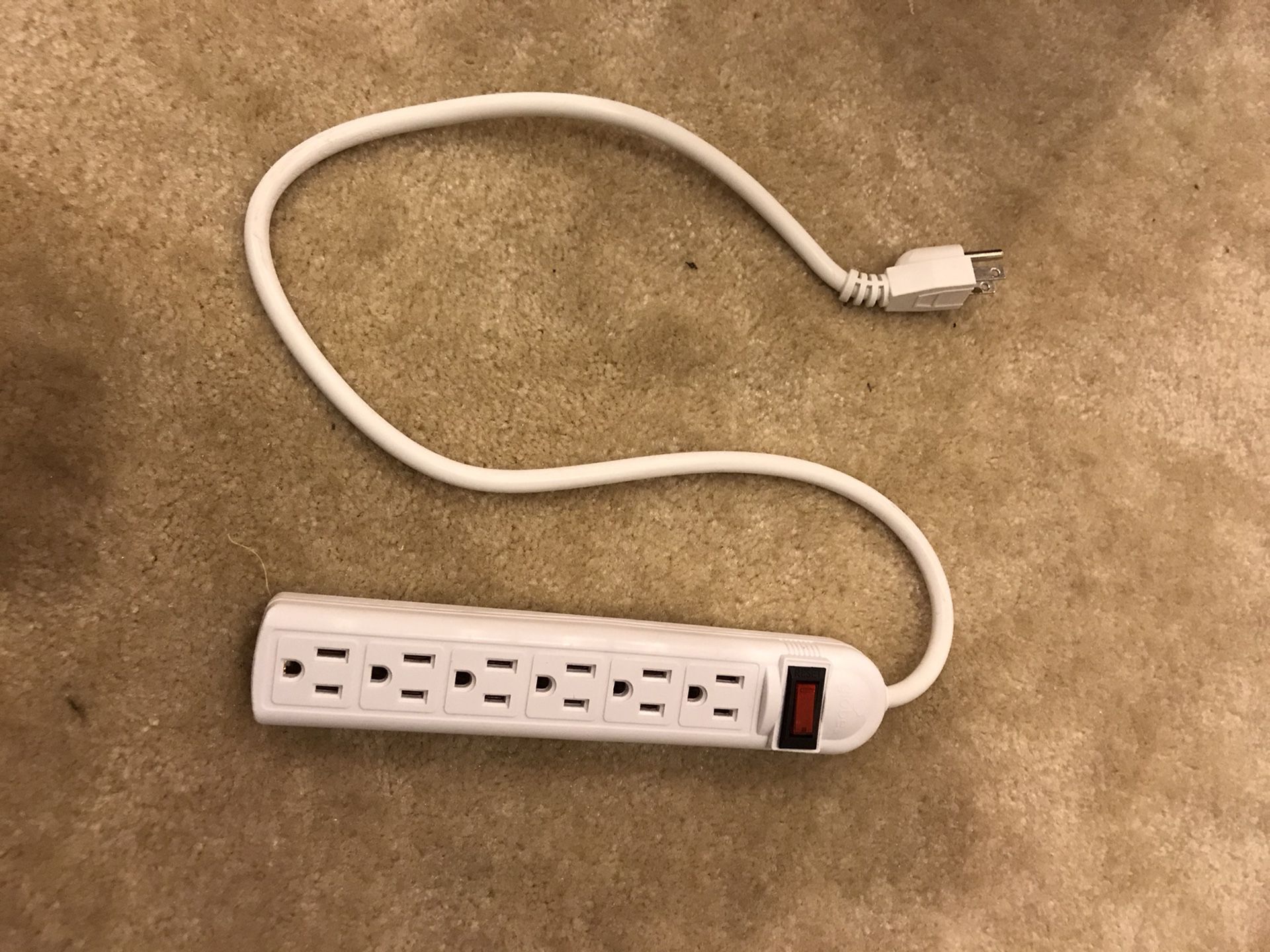 6-outlet extension cord. $5. 2.5 feet long
