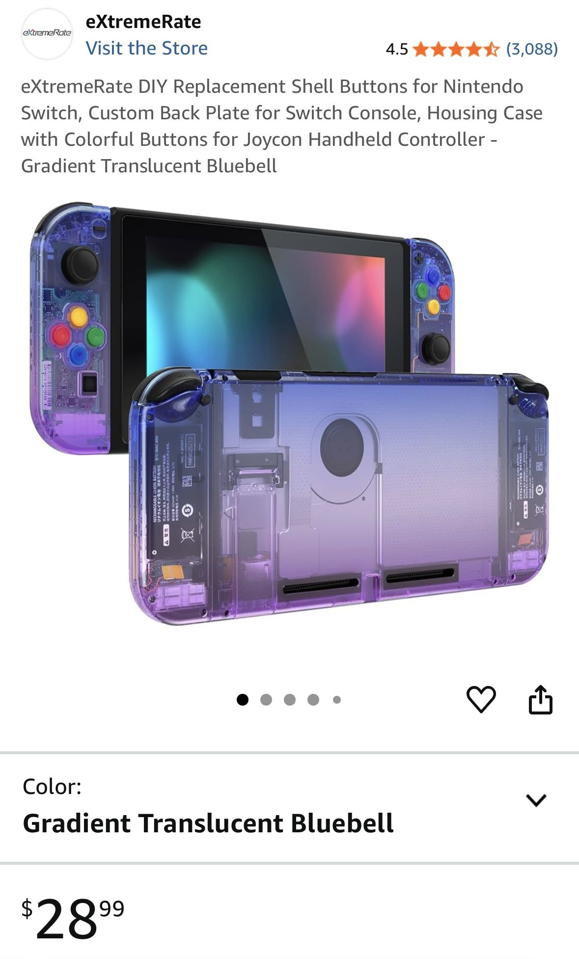 Switch 1 Replacement Shell PLEASE READ DESCRIPTION