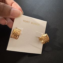 Tory Burch Hoop Earrings Gold  