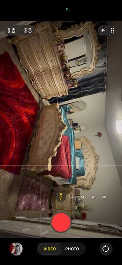 King size bed with dresser