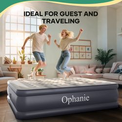 Ophanie queen size air mattress with built in pump