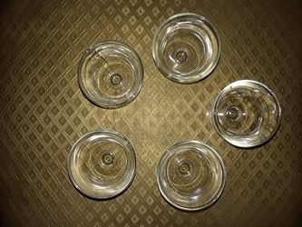 5 Small Sorbet Custard Dessert Cups glasses