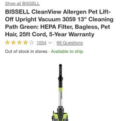 Bissell Bag Less Clean Af