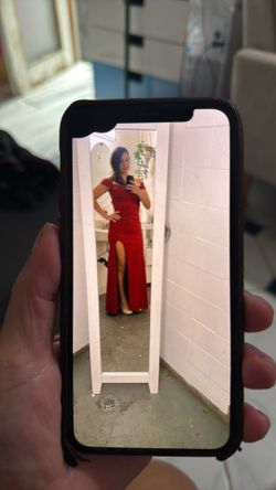 Red Dress Over the Shoulder Size S