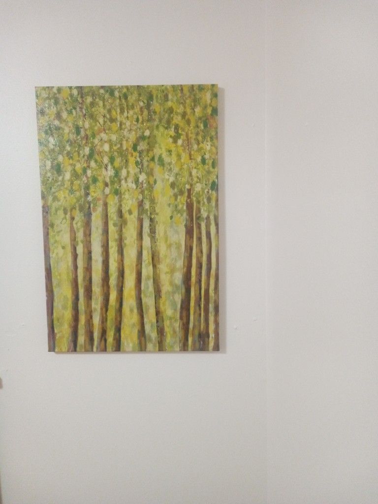 Glazed tree painting