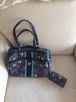Coach Bag with matching credential keeper