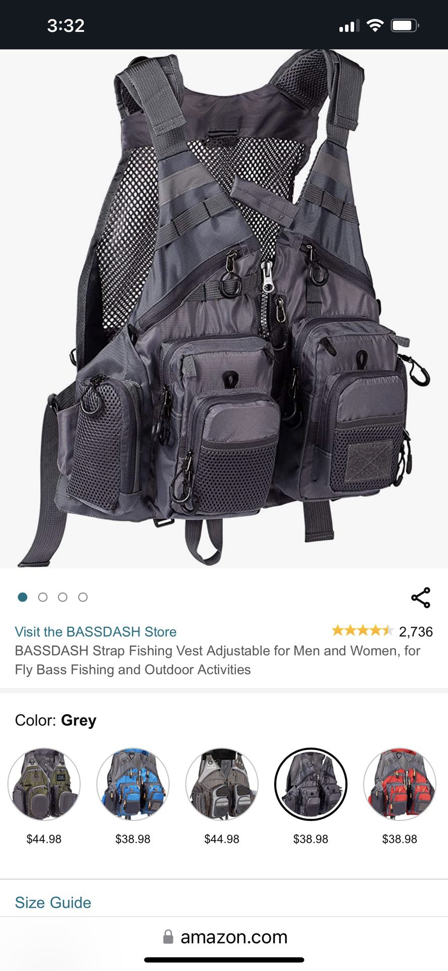 Bassdash Strap Fishing Vest for Sale in Hanford, CA - OfferUp