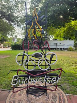 Vintage Budweiser USA OLYMPIC Torch Neon Light, not turning on