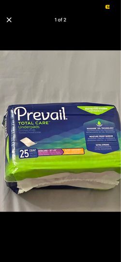 Prevail Total Care Underpads – 25 Count (New, Sealed)