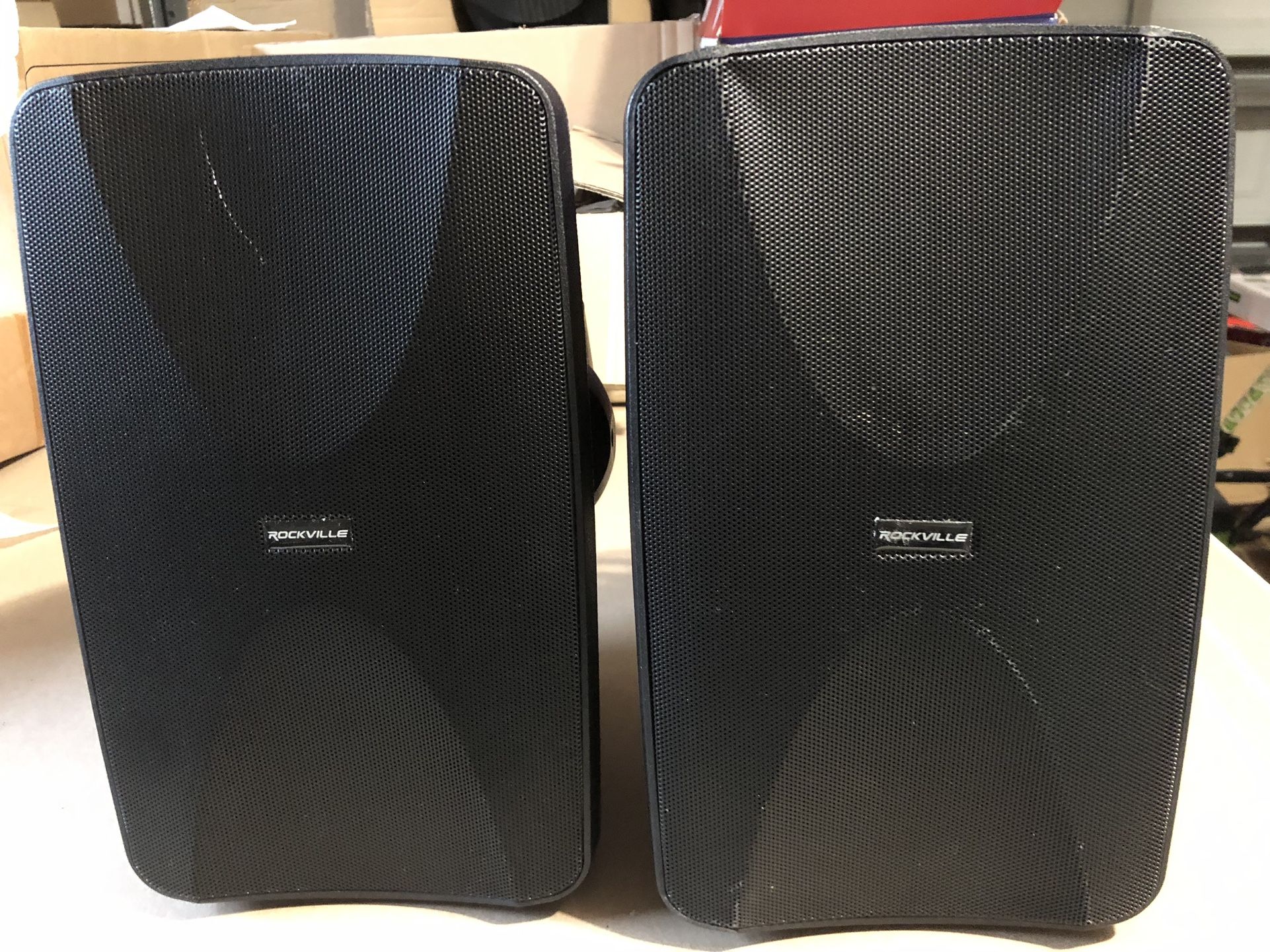 Rockville 2 WET-6525B 6.5" 70V Commercial Indoor/Outdoor Wall Speakers in Black