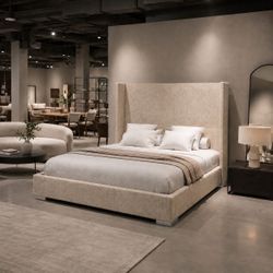 Bed Frame Beige New