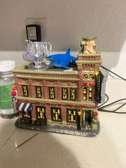 Christmas Village Mercantile Lighted Building