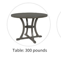 round DINING TABLE  gray 42"