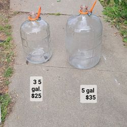 Glass Carboys Water Bottles Home Brew W/ Handles