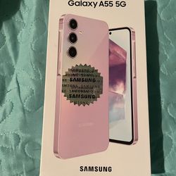 Samsung Galaxy A55 5G Cell Phones Blue And Lilac