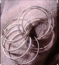 Vintage Silvertone Metal Intertwined 13 Bangle Bracelets