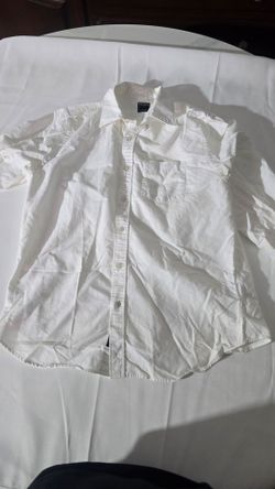 Todd Snyder white long-sleeve button-down shirt, size L.