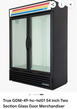 True Commercial Refrigerator insulated double plane doors