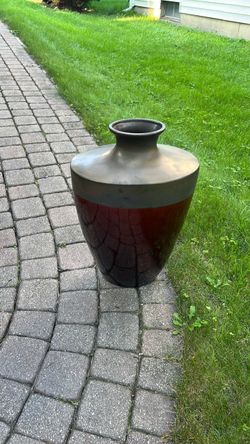 Large burgundy vase