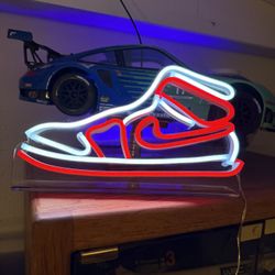 Nike Athletic Shoe Neon Light