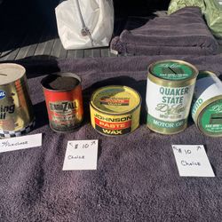 Assorted Vintage cans