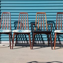 Vintage Mid Century Niels Koefoed Rosewood Eva Dining Chairs, c1960s 