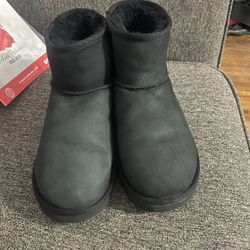 Ladies, All Black mini UGG boots