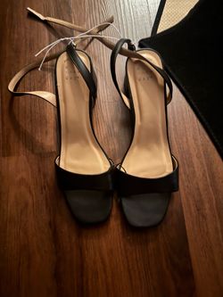 A New Day Black Block Heel Sandals
