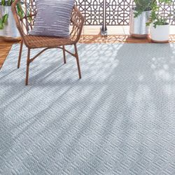 7'10" x 10'2" Tripoli Lydia Indoor/Outdoor Rug Blue/Cream - Home Dynamix
