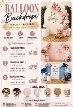 ✨ Balloon Backdrop Specials ✨