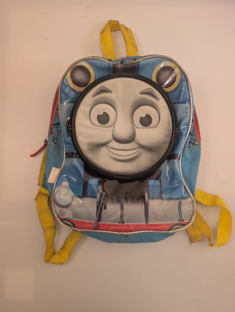 Used Thomas the Tank Engine Backpack Kids Toddler School Bag Blue Yellow