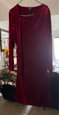 Velvet long sleeve midi dress