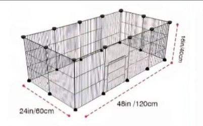 Viscoo 12 Panels Small Animal Playpen, black