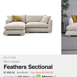 Valyou Feathers Sectional — Beige 