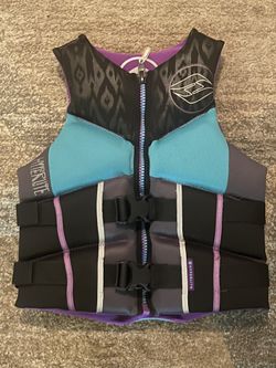 Hyperlite Women's Neoprene Life Vest - Teal, Purple & Black Womens Size Small
