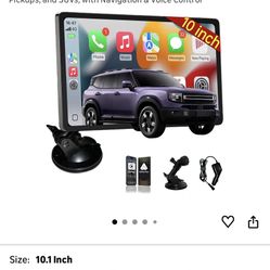 Baorce 10 Inch CarPlay Screen for Car, 10.1" Touch Screen with Apple CarPlay & Android Auto, Portable CarPlay Stereo for Cars, Vans, Pickups, and SUVs