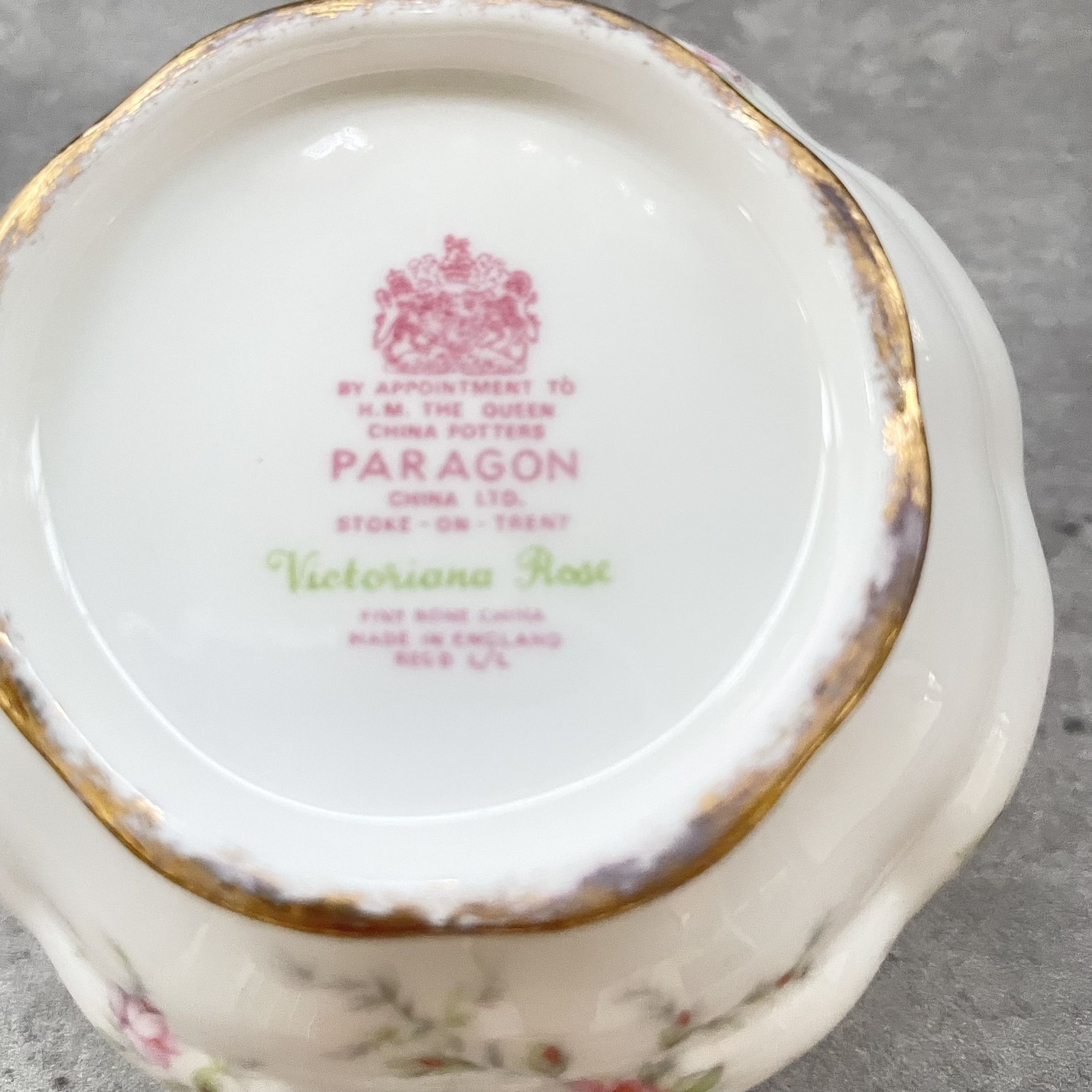 Vtg Paragon England Pink Victoriana Rose Bone China Sugar Bowl C1980