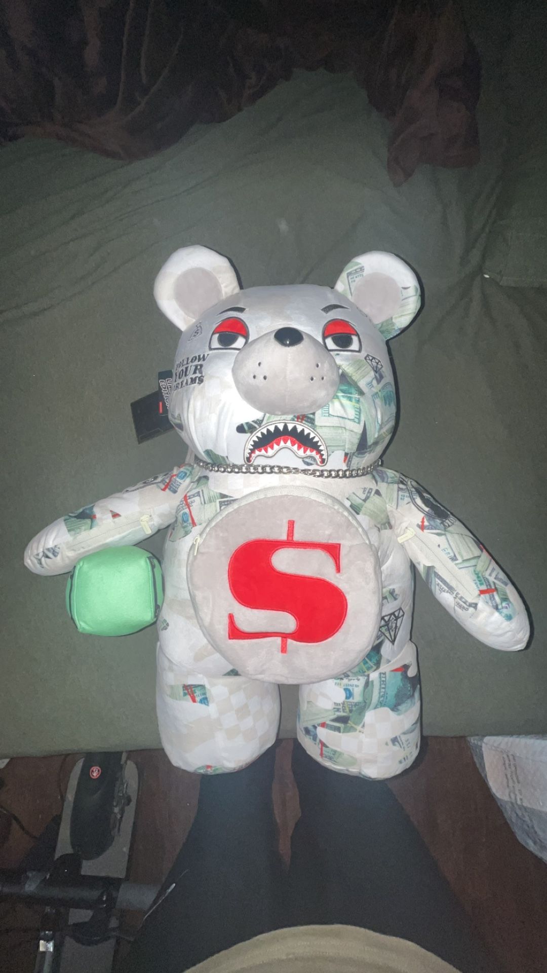 Spray ground ferocious teddy bear backpack